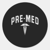 前科医学生の前科医将来医師 ラウンドシール (正面)