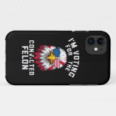 前科者のために投票します 有罪判決を受けた者  トランプ支持者 冗談 Case-Mate iPhoneケース (裏面(横))