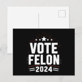 前科者のトランプに投票 2024 面白い選挙の投票 ポストカード (正面/裏面)