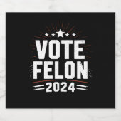 前科者トランプに投票 2024 面白い選挙の投票 ビールラベル (シングルラベル)