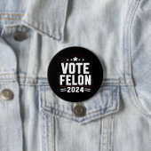 前科者トランプに投票 2024 面白い選挙の投票 缶バッジ (インサイチュ)