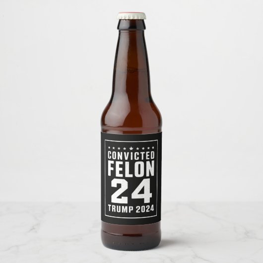 前科者 7月4日 トランプ 2024 ビールラベル (正面)