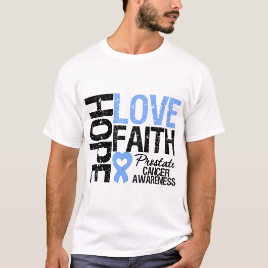 前立腺がんが愛の信仰を願う Tシャツ (正面)