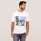 前立腺がんが愛の信仰を願う Tシャツ (正面フル)