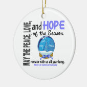 前立腺がんクリスマス3雪の球体オーナメント セラミックオーナメント (左)