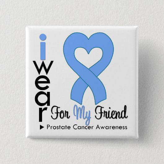 前立腺がんライトブルーハートリボン友 缶バッジ (正面)