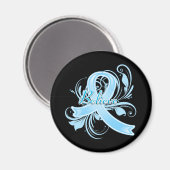 前立腺がん信じが花盛リボン マグネット (正面/裏面)