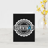 前立腺がん生存者の男性へ贈与青リボン カード (黄色い花)