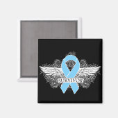 前立腺がん翼付き生存帯 マグネット (正面/裏面)