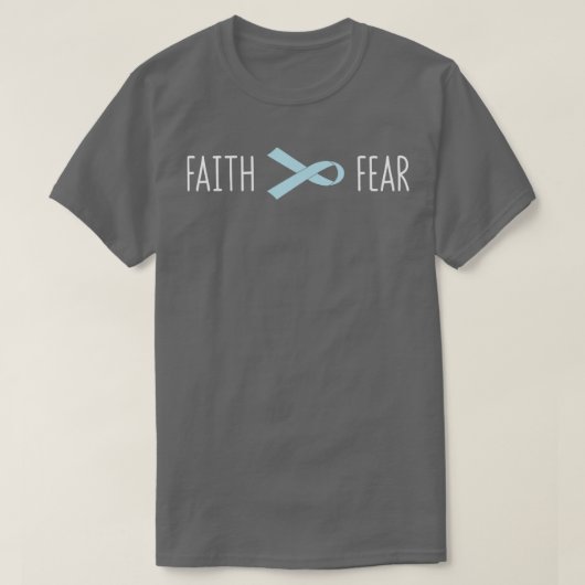 前立腺がん認識度の恐怖贈与に対する信仰 Tシャツ (デザイン正面)