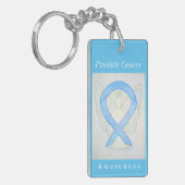 前立腺がん認識度リボンエンジェルキーチェーン キーホルダー (正面左)