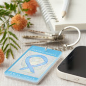 前立腺がん認識度リボンエンジェルキーチェーン キーホルダー (正面右)