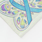 前立腺がん認識度リボンフリースブランケット フリースブランケット (角)