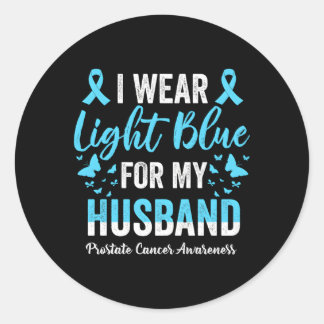 前立腺がん認識度月衣服ライトブルー ラウンドシール