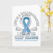 前立腺がん認識度淡青色勾配 カード (黄色い花)