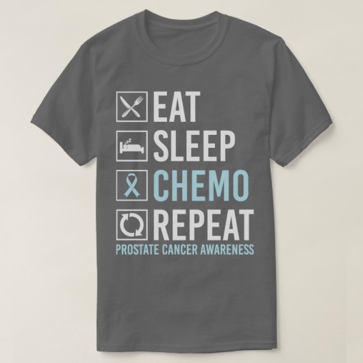 前立腺がん認識度食べ睡眠薬Repeat G Tシャツ (デザイン正面)