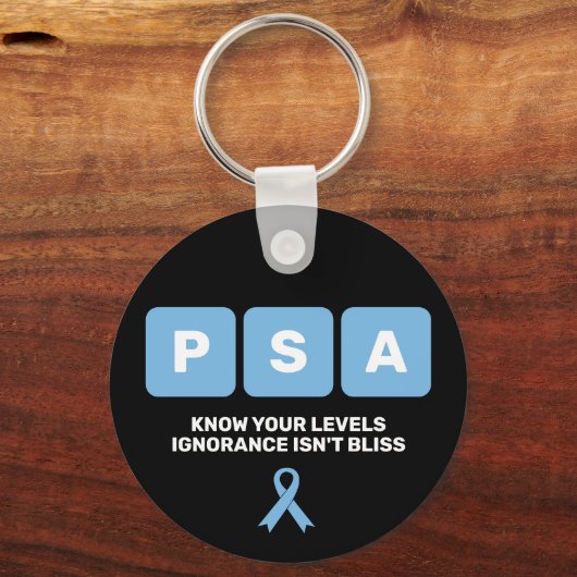 前立腺がん認識度PSA キーホルダー (正面)