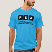 前立腺がん認識度PSA Tシャツ (正面)