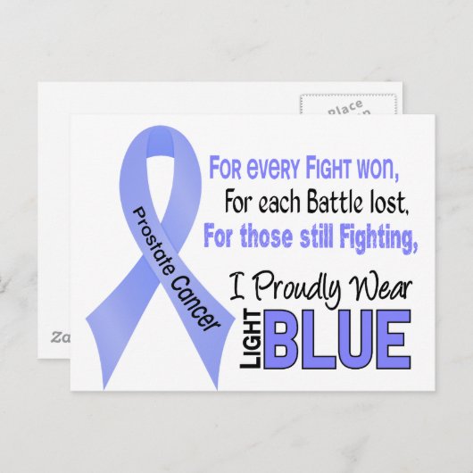 前立腺がん 僕は誇りを持ってライトブルーを身に着ける 1 ポストカード (正面/裏面)
