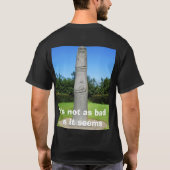 前立腺癌に指を与えて下さい Tシャツ (裏面)