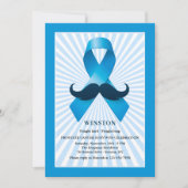 前立腺癌のリボンの生存者のお祝い 招待状 (正面)
