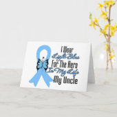 前立腺癌のリボンの英雄私の叔父さん カード (黄色い花)