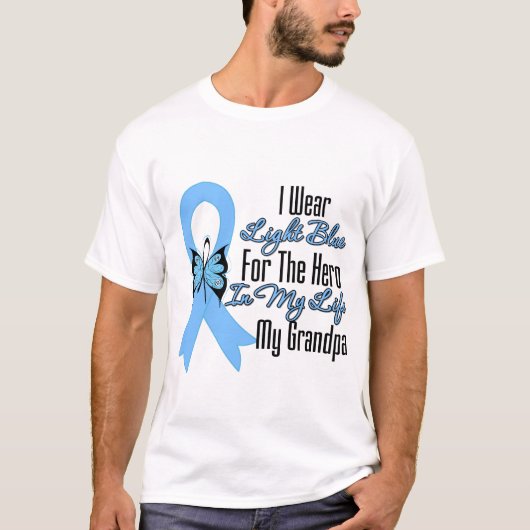 前立腺癌のリボンの英雄私の祖父 Tシャツ (正面)