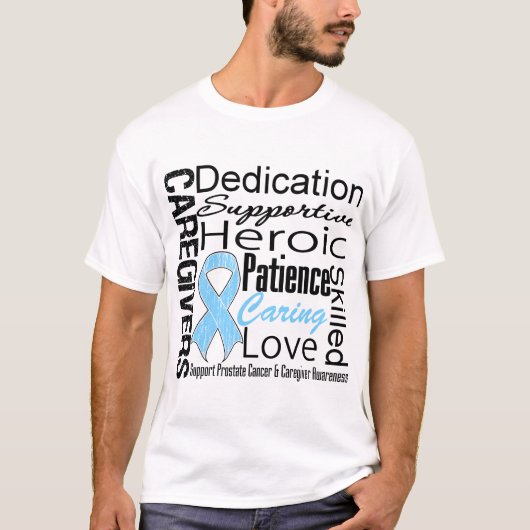 前立腺癌の介護者のコラージュ Tシャツ (正面)