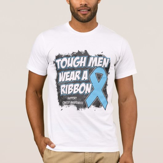 前立腺癌の堅い人はリボンを身に着けています Tシャツ (正面)