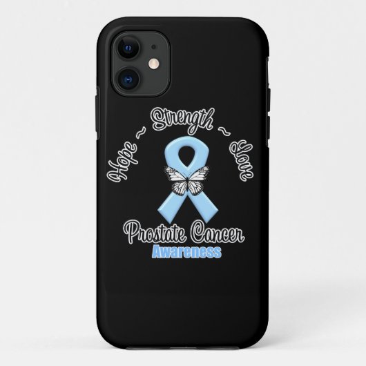 前立腺癌の希望の強さ愛 Case-Mate iPhoneケース (裏面)