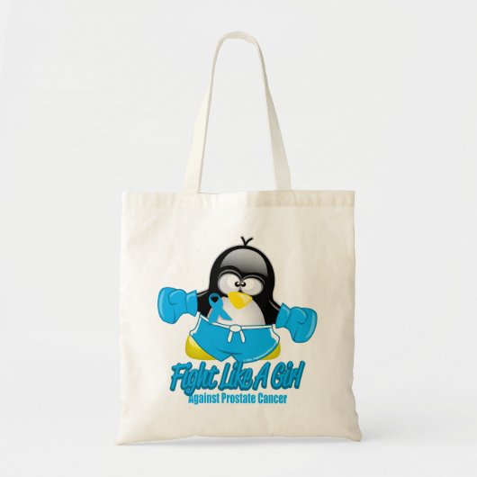 前立腺癌の戦いのペンギン トートバッグ (正面)
