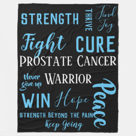 前立腺癌の戦士の大きい毛布 フリースブランケット