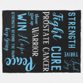 前立腺癌の戦士の大きい毛布 フリースブランケット (正面(横))