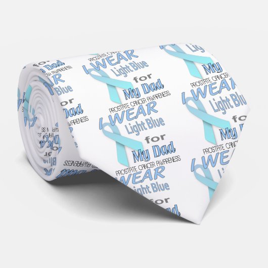 前立腺癌の淡いブルーのリボンの認識度のロゴ ネクタイ (ロール)