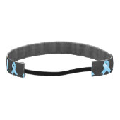 前立腺癌の淡いブルーのリボン アスレチックヘッドバンド (裏面)