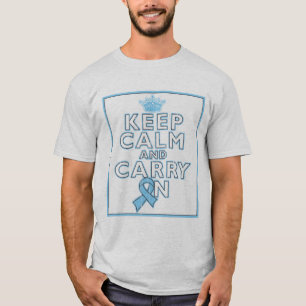 前立腺癌のKeep Calm and Carry On Tシャツ
