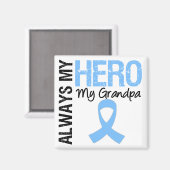 前立腺癌はいつも私のヒーロー私のおじいちゃん マグネット (正面/裏面)