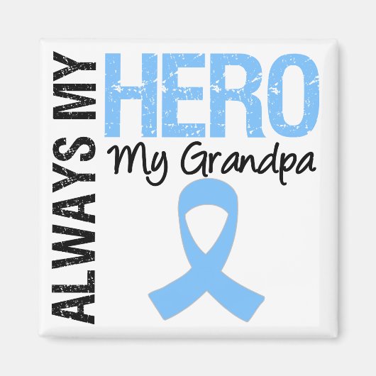 前立腺癌はいつも私のヒーロー私のおじいちゃん マグネット (正面)