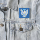 前立腺癌ブルー認識度リボンエンジェルピン 缶バッジ (インサイチュ)