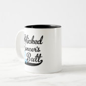 前立腺癌私はお尻を蹴りました ツートーンマグカップ (正面左)