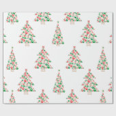 前紙製クリスマスツリー ラッピングペーパー (フラット)