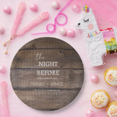 前素朴夜のカントリー結婚ウッド ペーパープレート (パーティー)