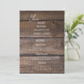 前素朴夜のカントリー結婚ウッド メニュー (スタンド正面)