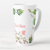 前線、葉、花 カフェラテマグ (右アングル)