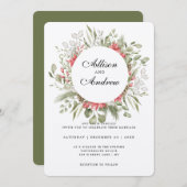 前置き葉ウィンターウェディング招待状 招待状 (正面/裏面)