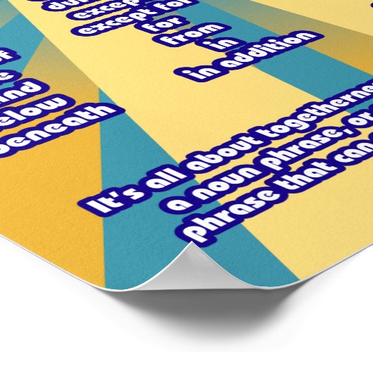 前置詞 ポスター (角)