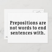 前置詞 ポストカード (正面/裏面)