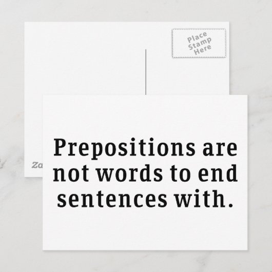 前置詞 ポストカード (正面/裏面)