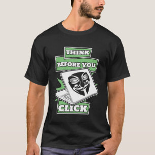 前考えにはクリックWhite Hat Black Hat Hacker Tシャツ