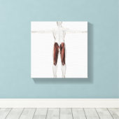 前脚の男性の筋肉解剖学4 キャンバスプリント (インサイチュ (ウッドフロア))